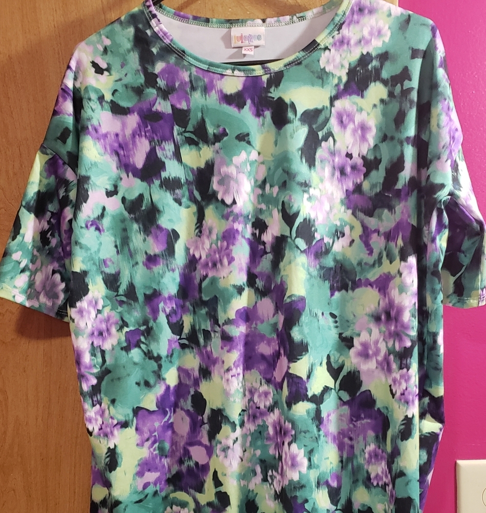 Lularoe Irma Tunic Colorful Floral Pattern Size XXS Womens - NWT